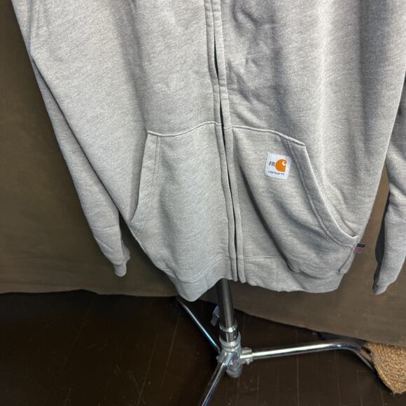 Carhartt Flame Resistant Force Hoodie Men’s M Tall Gray Loose Fit Full Zip NWT - Picture 4 of 8